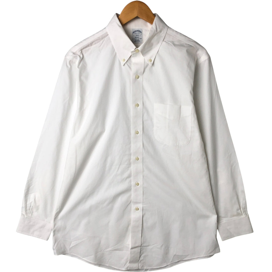 Brooks Brothers 1818 REGENT Long Sleeve Button Down Shirt, Men's Size L cotton white type Vintage Second Hand