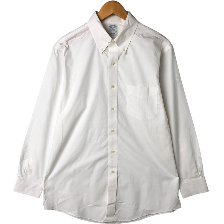 Brooks Brothers 1818 REGENT Long Sleeve Button Down Shirt, Men's Size L cotton white type Vintage Second Hand