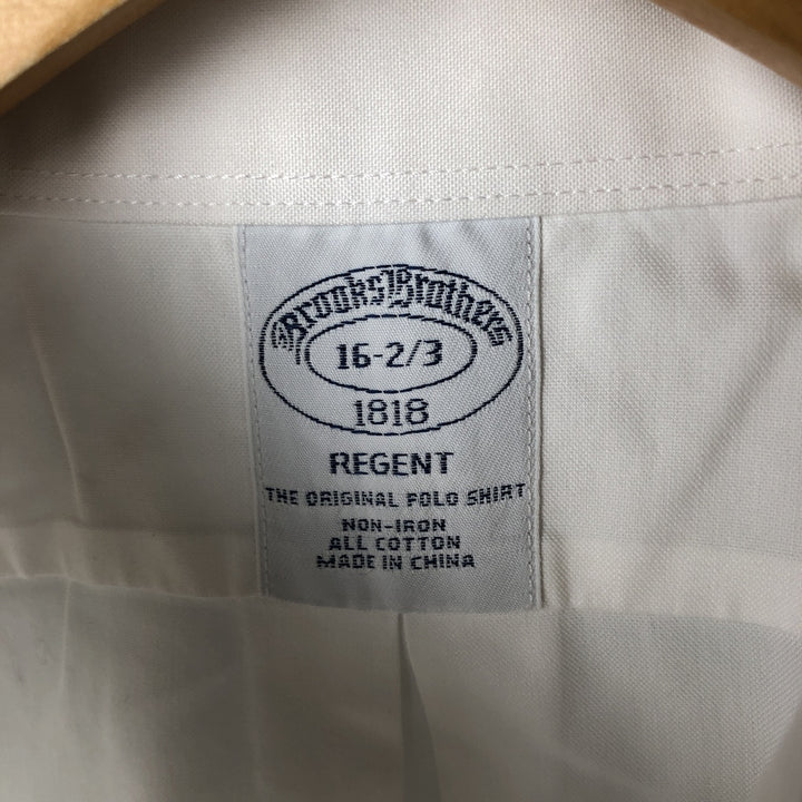 Brooks Brothers 1818 REGENT Long Sleeve Button Down Shirt, Men's Size L cotton white type Vintage Second Hand