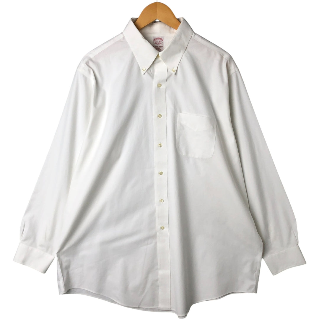 Brooks Brothers Est.1818 Long Sleeve Button Down Shirt Men's XL cotton white type Vintage Second Hand