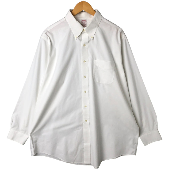 Brooks Brothers Est.1818 Long Sleeve Button Down Shirt Men's XL cotton white type Vintage Second Hand