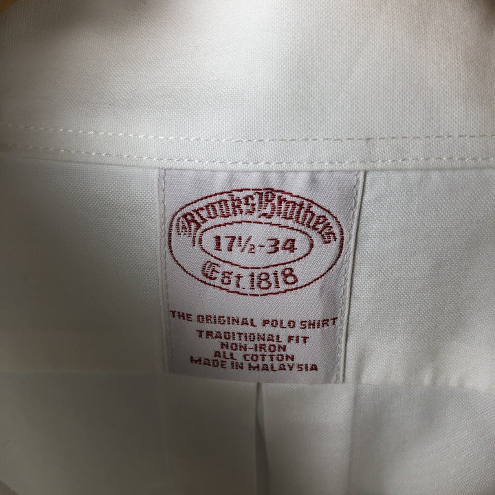 Brooks Brothers Est.1818 Long Sleeve Button Down Shirt Men's XL cotton white type Vintage Second Hand