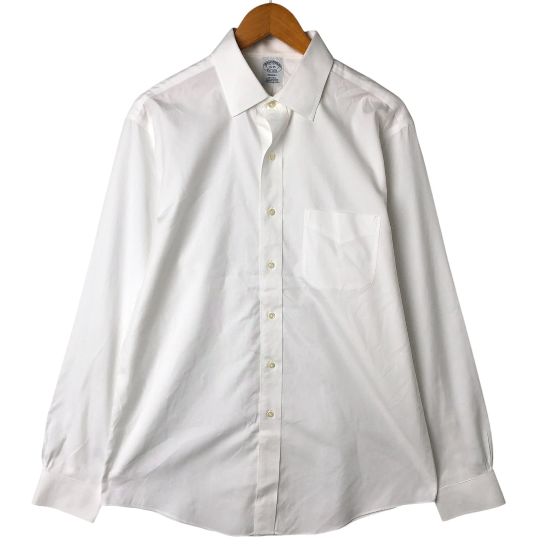 Brooks Brothers Est.1818 REGENT Long Sleeve Cotton Shirt, Men's Size L Supima Cotton white type Vintage Second Hand