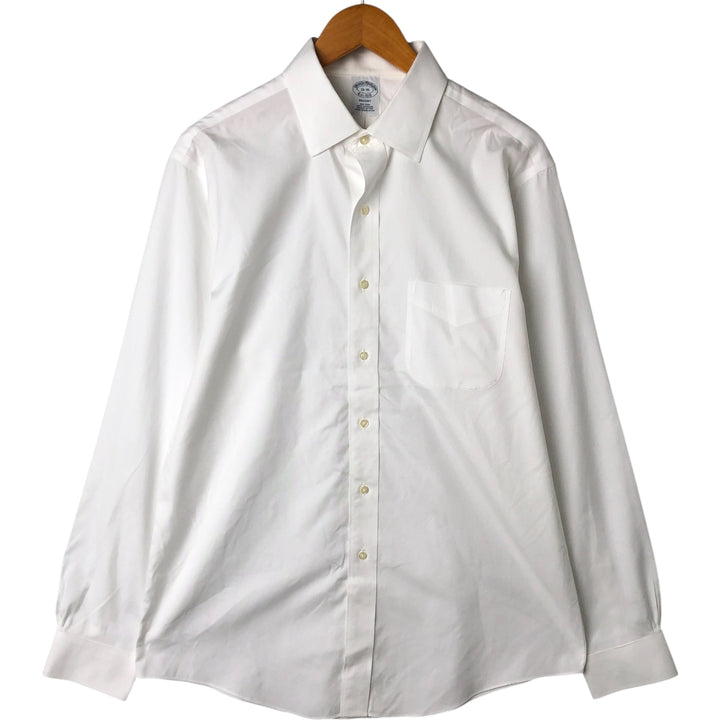 Brooks Brothers Est.1818 REGENT Long Sleeve Cotton Shirt, Men's Size L Supima Cotton white type Vintage Second Hand