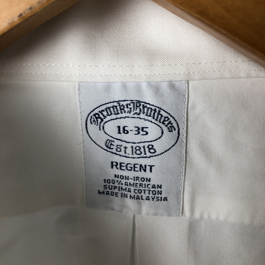 Brooks Brothers Est.1818 REGENT Long Sleeve Cotton Shirt, Men's Size L Supima Cotton white type Vintage Second Hand