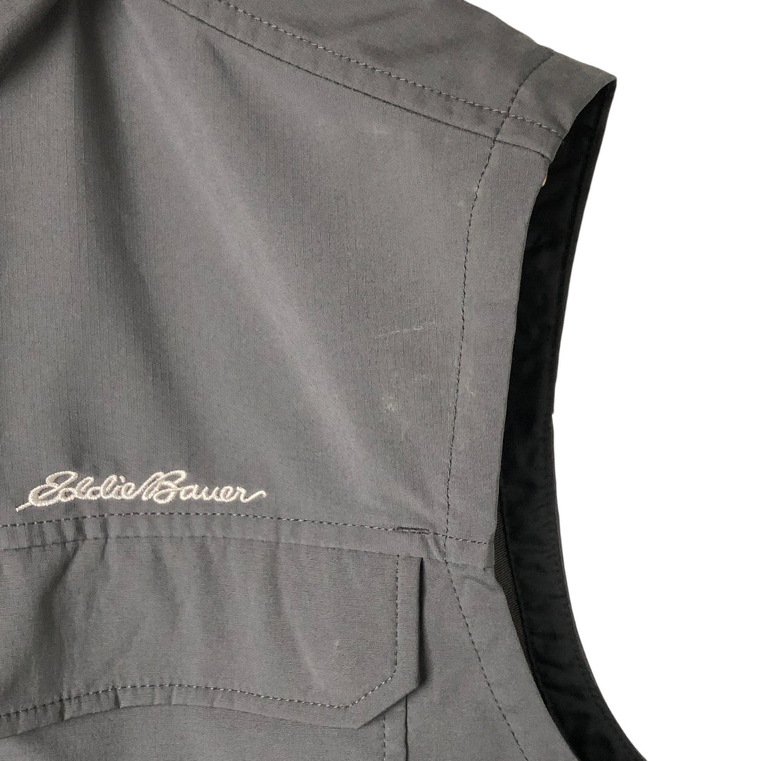 Eddie Bauer Softshell Vest, Men's XL Size polyester gray type Vintage Second Hand