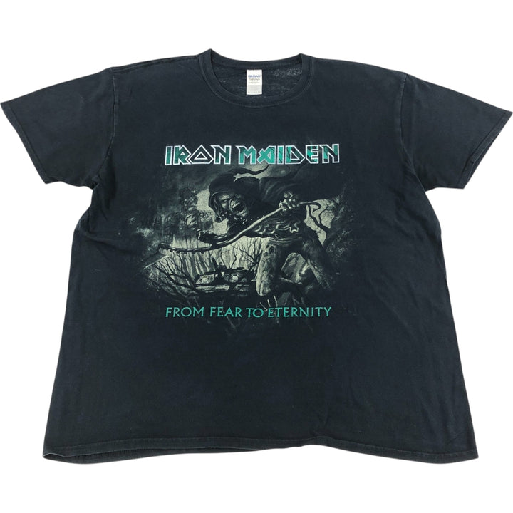 Gildan Softstyle IRON MAIDEN Band T-Shirt, Men's XL cotton black type Vintage Second Hand