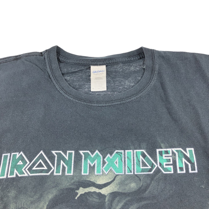 Gildan Softstyle IRON MAIDEN Band T-Shirt, Men's XL cotton black type Vintage Second Hand