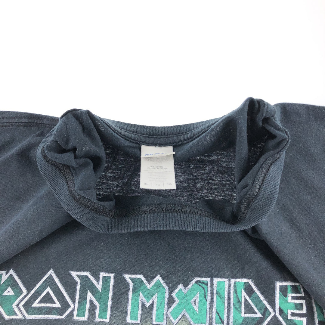 Gildan Softstyle IRON MAIDEN Band T-Shirt, Men's XL cotton black type Vintage Second Hand