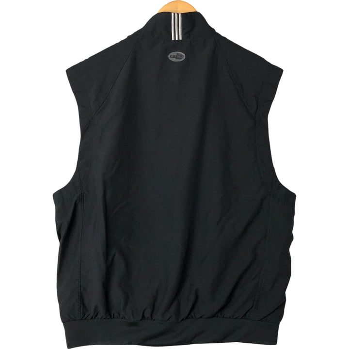 00'S Adidas Half Zip Warm Up Vest Men's L Size polyester black type Vintage Second Hand