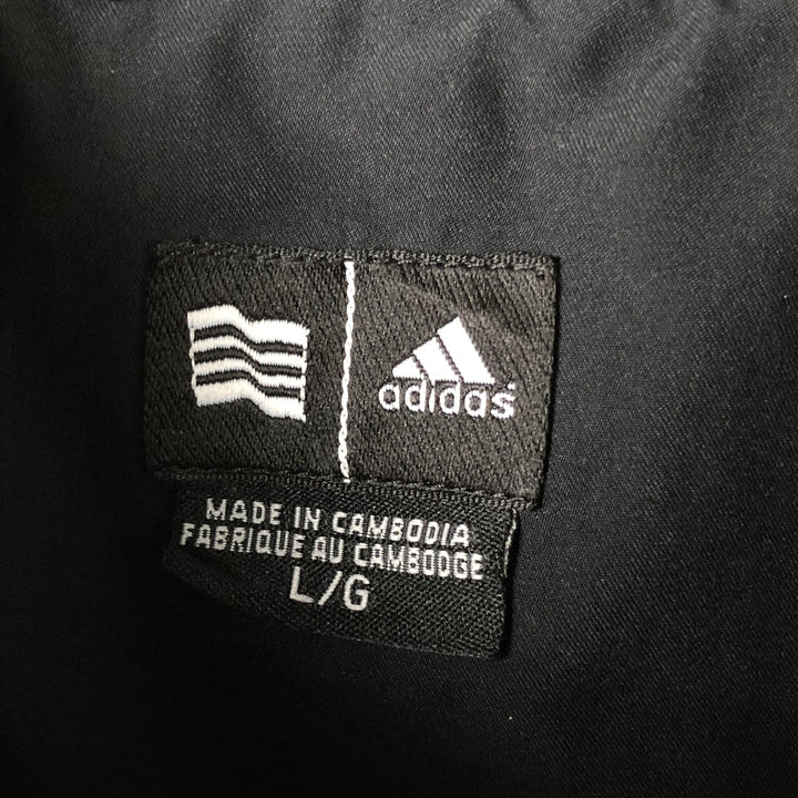 00'S Adidas Half Zip Warm Up Vest Men's L Size polyester black type Vintage Second Hand