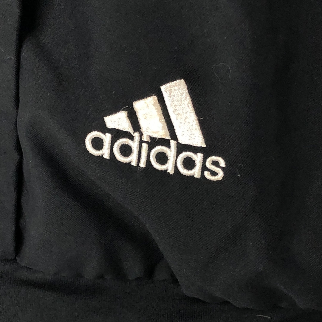 00'S Adidas Half Zip Warm Up Vest Men's L Size polyester black type Vintage Second Hand