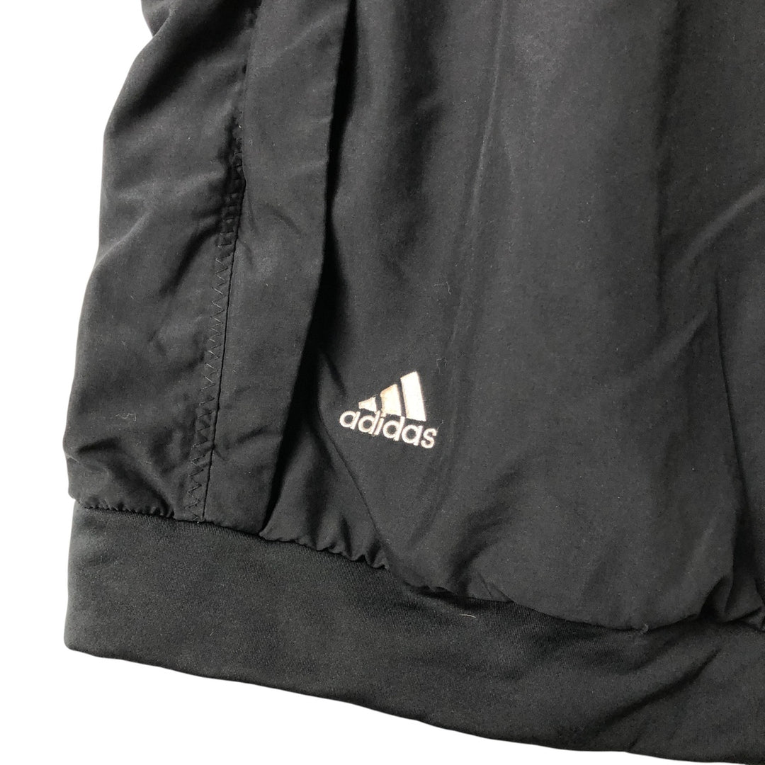 00'S Adidas Half Zip Warm Up Vest Men's L Size polyester black type Vintage Second Hand