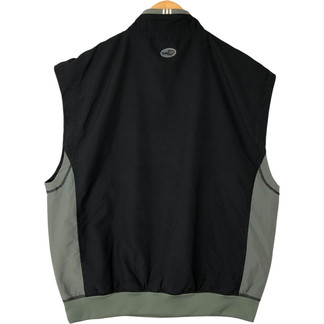 00'S adidas CLIMASHELL WIND half zip warm-up vest men's size L polyester black type Vintage Second Hand