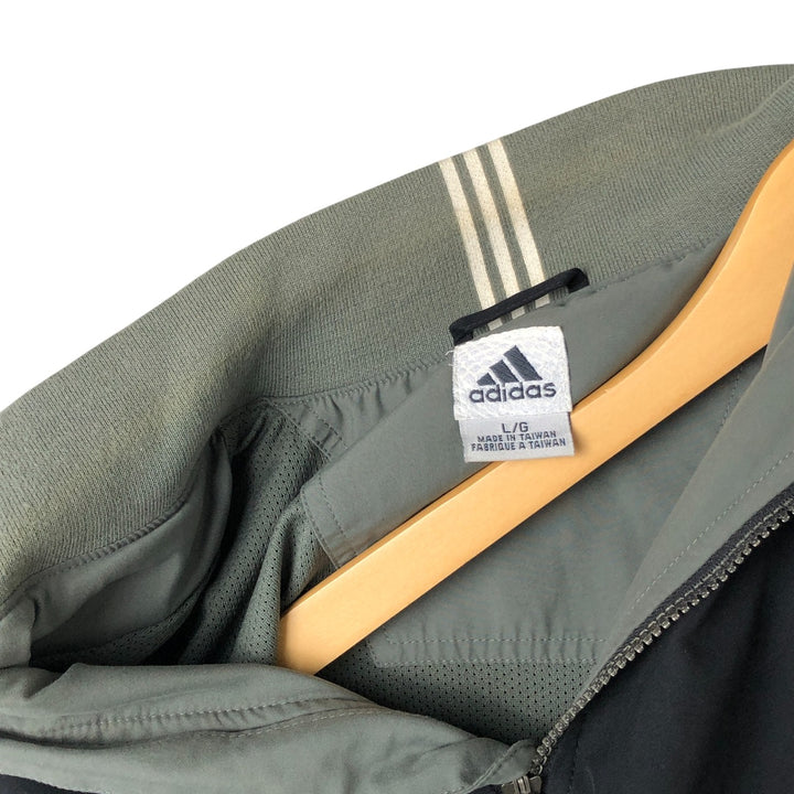 00'S adidas CLIMASHELL WIND half zip warm-up vest men's size L polyester black type Vintage Second Hand