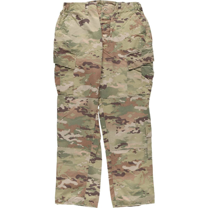 Genuine US military camouflage pattern multicam camo double knee military cargo pants combat pants made in USA 35-LONG men's w34 equivalent Nylon Khaki type Vintage Second Hand