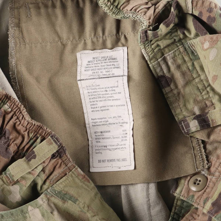 Genuine US military camouflage pattern multicam camo double knee military cargo pants combat pants made in USA 35-LONG men's w34 equivalent Nylon Khaki type Vintage Second Hand