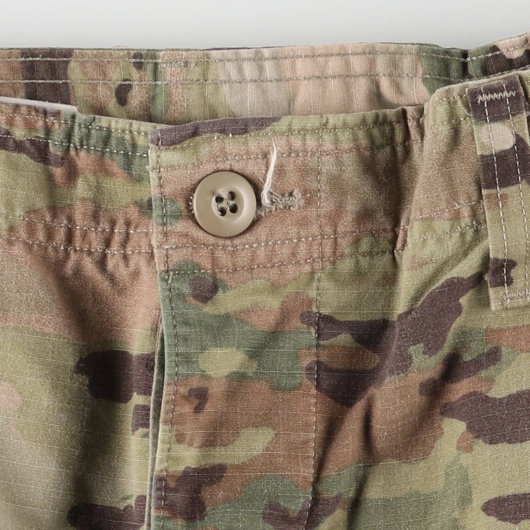 Genuine US military camouflage pattern multicam camo double knee military cargo pants combat pants made in USA 35-LONG men's w34 equivalent Nylon Khaki type Vintage Second Hand