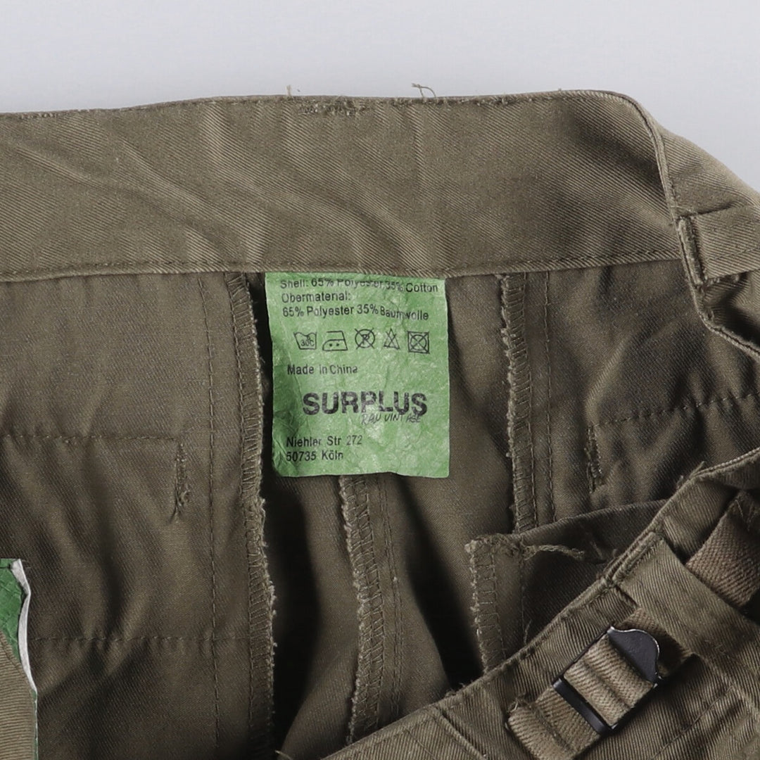 Civilian SURPLUS Military Cargo Pants MEDIUM REGULAR Men's M equivalent polyester Khaki type Vintage Second Hand