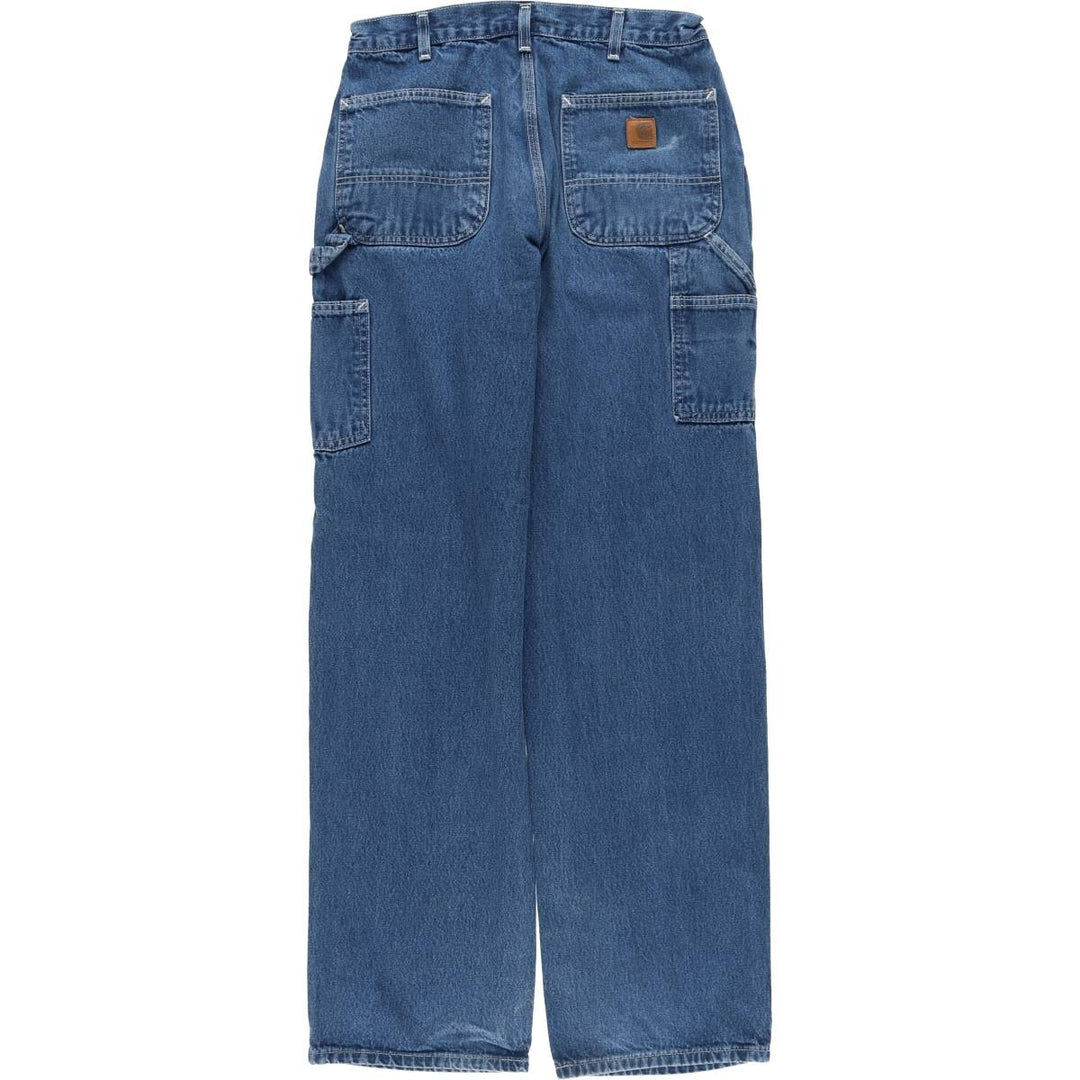 00'S Carhartt Dungaree Fit Denim Painter Pants Men's W31 equivalent cotton blue type Vintage Second Hand