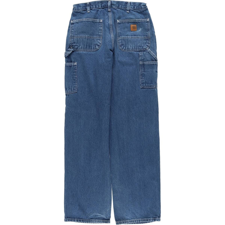 00'S Carhartt Dungaree Fit Denim Painter Pants Men's W31 equivalent cotton blue type Vintage Second Hand
