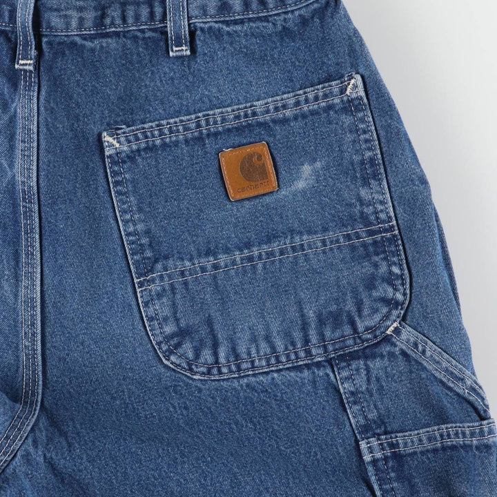 00'S Carhartt Dungaree Fit Denim Painter Pants Men's W31 equivalent cotton blue type Vintage Second Hand