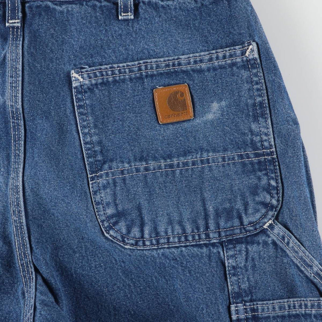 00'S Carhartt Dungaree Fit Denim Painter Pants Men's W31 equivalent cotton blue type Vintage Second Hand