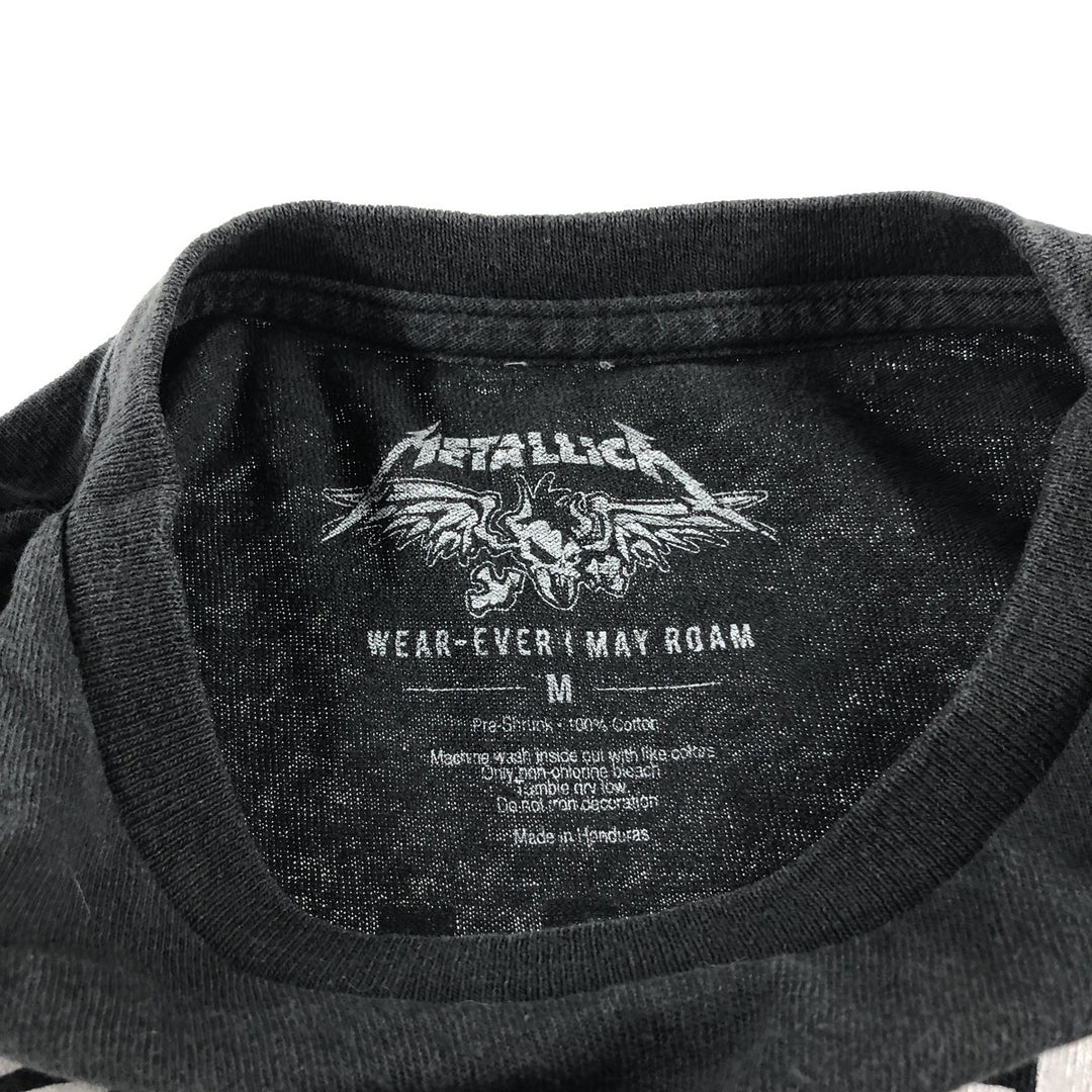 METALLICA Metallica Band T-shirt Band T Men's M size cotton black type Vintage Second Hand