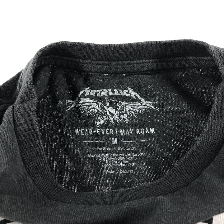 METALLICA Metallica Band T-shirt Band T Men's M size cotton black type Vintage Second Hand