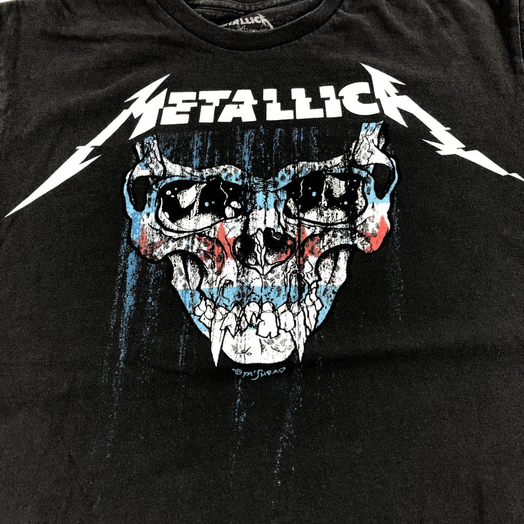 METALLICA Metallica Band T-shirt Band T Men's M size cotton black type Vintage Second Hand