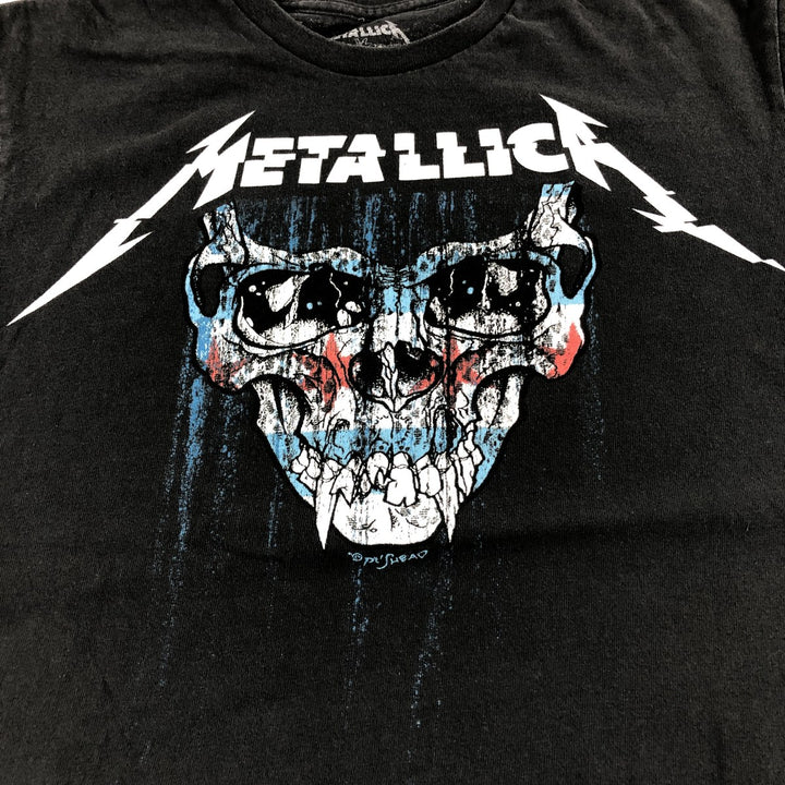 METALLICA Metallica Band T-shirt Band T Men's M size cotton black type Vintage Second Hand