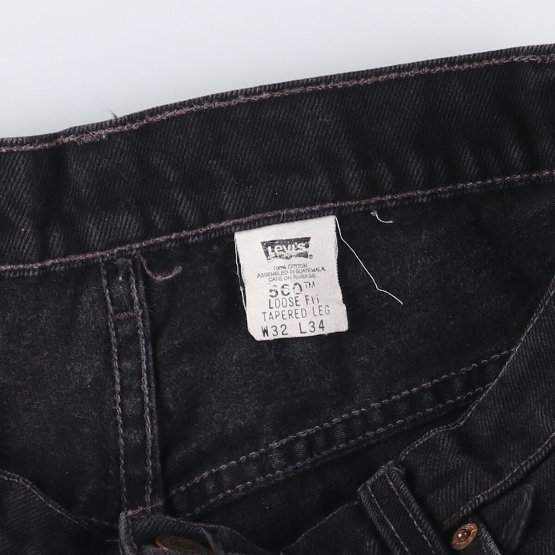 90'S Levi's 560-0260 Black Denim Tapered Denim Pants Men's W31 Vintage cotton black type Vintage Second Hand