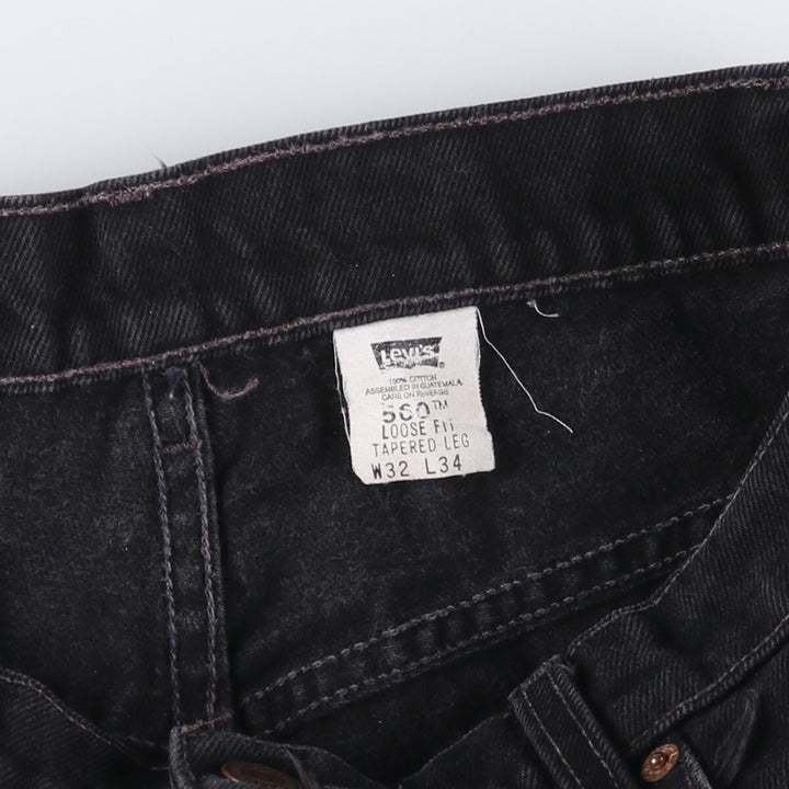 90'S Levi's 560-0260 Black Denim Tapered Denim Pants Men's W31 Vintage cotton black type Vintage Second Hand