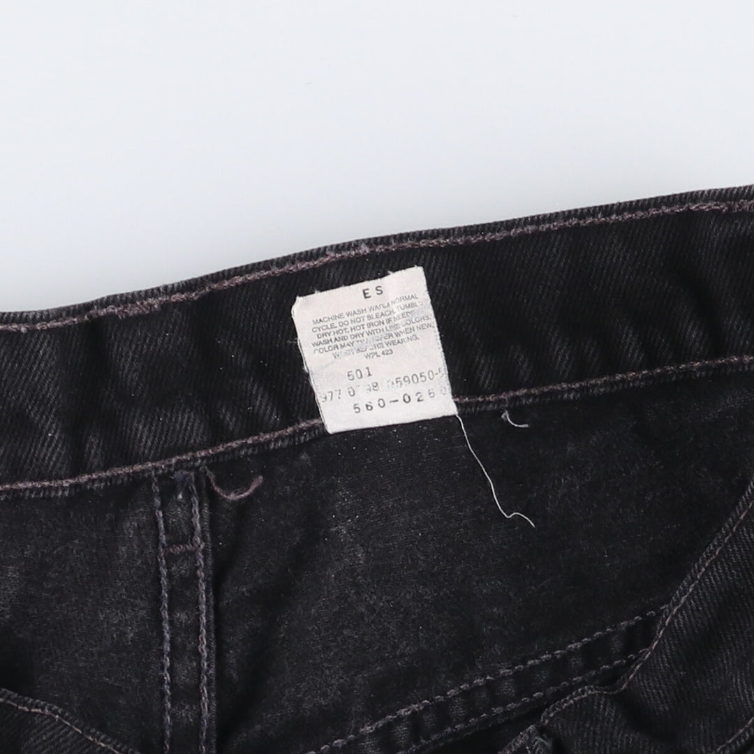 90'S Levi's 560-0260 Black Denim Tapered Denim Pants Men's W31 Vintage cotton black type Vintage Second Hand