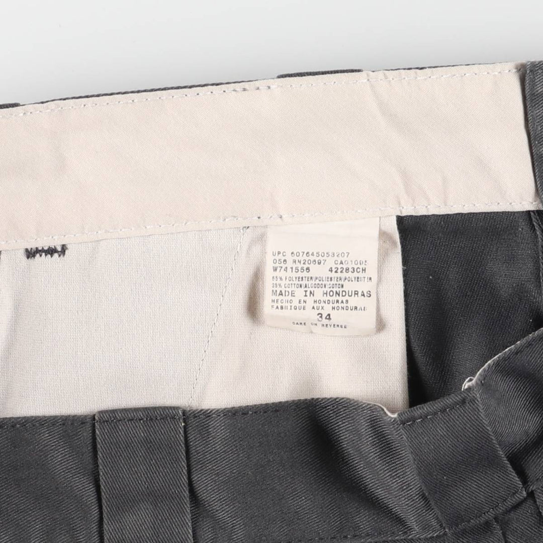 Dickies Work Shorts, Half Pants, Men's, W35 equivalent polyester Charcoal Vintage Second Hand