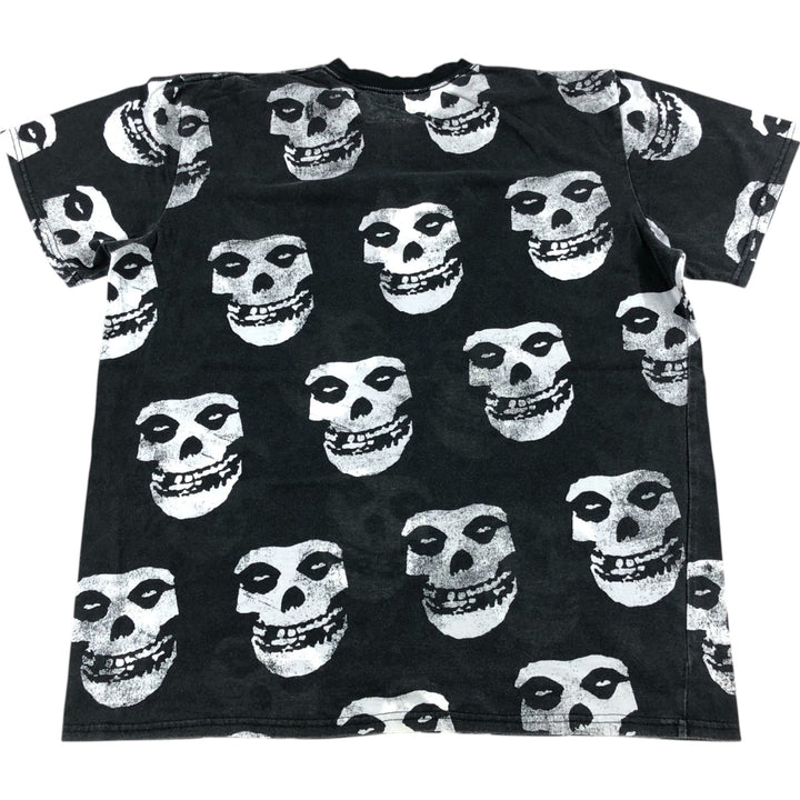 Misfits All-Over Print Band T-Shirt, Men's L Size cotton black type Vintage Second Hand