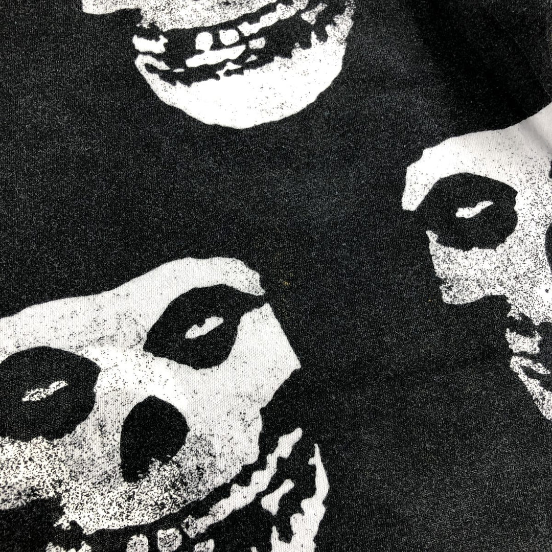 Misfits All-Over Print Band T-Shirt, Men's L Size cotton black type Vintage Second Hand