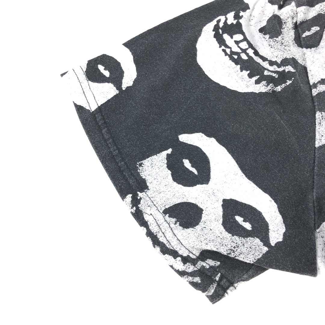 Misfits All-Over Print Band T-Shirt, Men's L Size cotton black type Vintage Second Hand