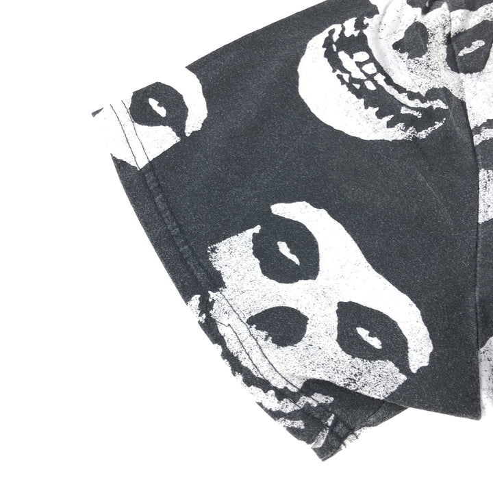 Misfits All-Over Print Band T-Shirt, Men's L Size cotton black type Vintage Second Hand