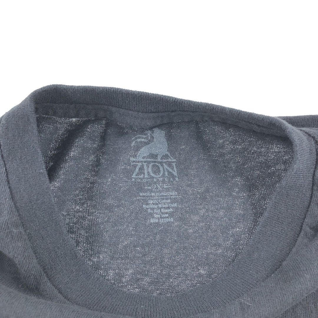 00's ZION JOHNNY CASH Johnny Cash Band T-shirt Band Tee Men's XXL cotton black type Vintage Second Hand