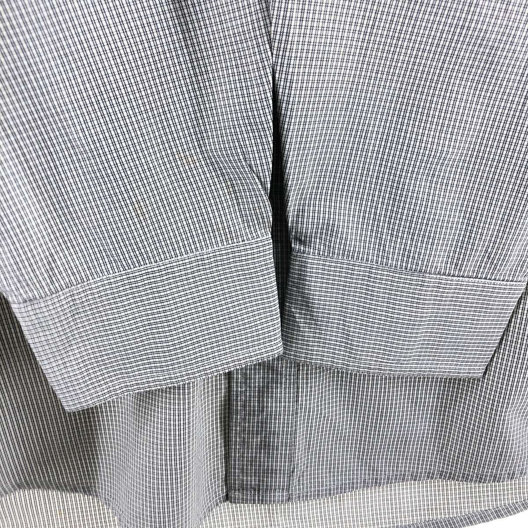 90'S J.Crew Vintage Long Sleeve Button-Down Check Shirt, Men's Medium cotton gray type Vintage Second Hand