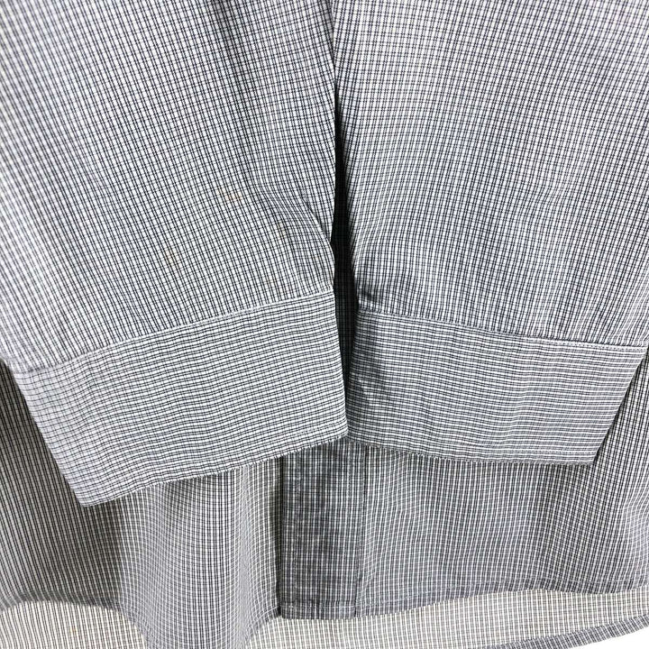 90'S J.Crew Vintage Long Sleeve Button-Down Check Shirt, Men's Medium cotton gray type Vintage Second Hand
