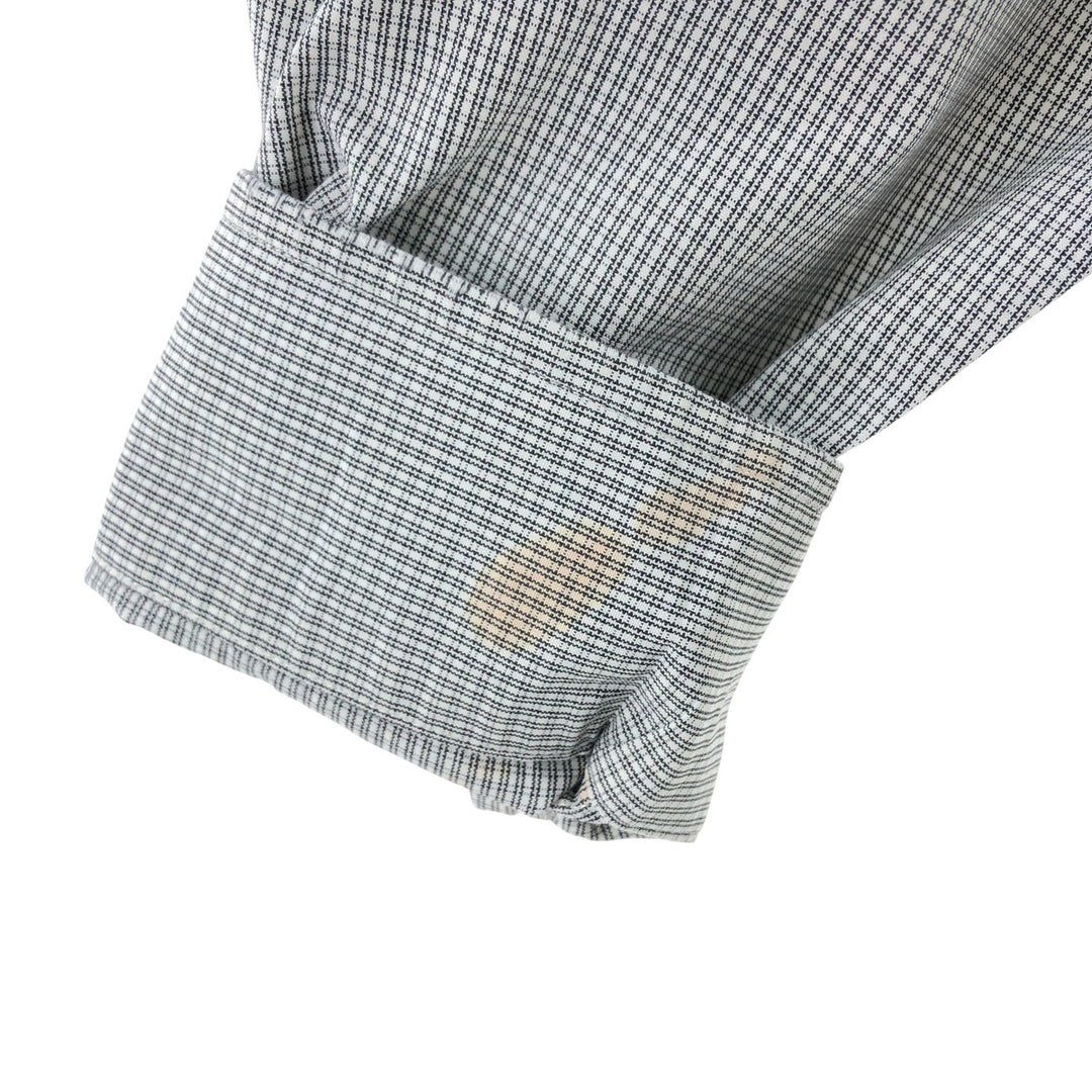 90'S J.Crew Vintage Long Sleeve Button-Down Check Shirt, Men's Medium cotton gray type Vintage Second Hand