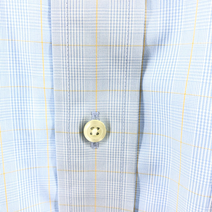 Brooks Brothers Est.1818 Wide Collar Long Sleeve Cotton Check Shirt Men's Size L cotton Blue type light blue Vintage Second Hand
