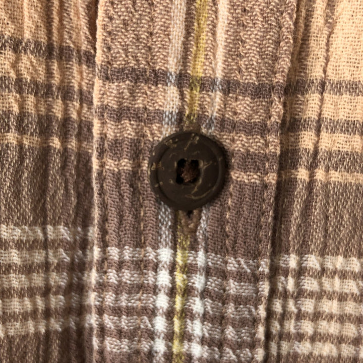Patagonia 52921 Short Sleeve Cotton Check Shirt, Box Shirt, Men's Size L Organic cotton brown type Vintage Second Hand