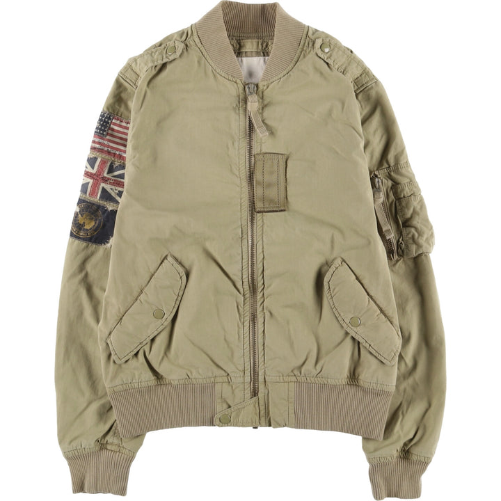 Ralph Lauren DENIM AND SUPPLY Military Tanker Jacket, Men's S cotton Khaki type beige Vintage Second Hand