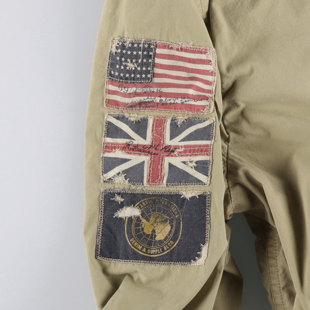 Ralph Lauren DENIM AND SUPPLY Military Tanker Jacket, Men's S cotton Khaki type beige Vintage Second Hand