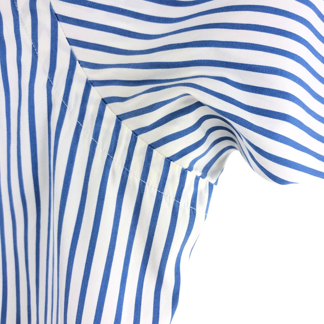 Ralph Lauren Classic Fit Long Sleeve Button Down Striped Shirt, Men's M cotton blue type Vintage Second Hand
