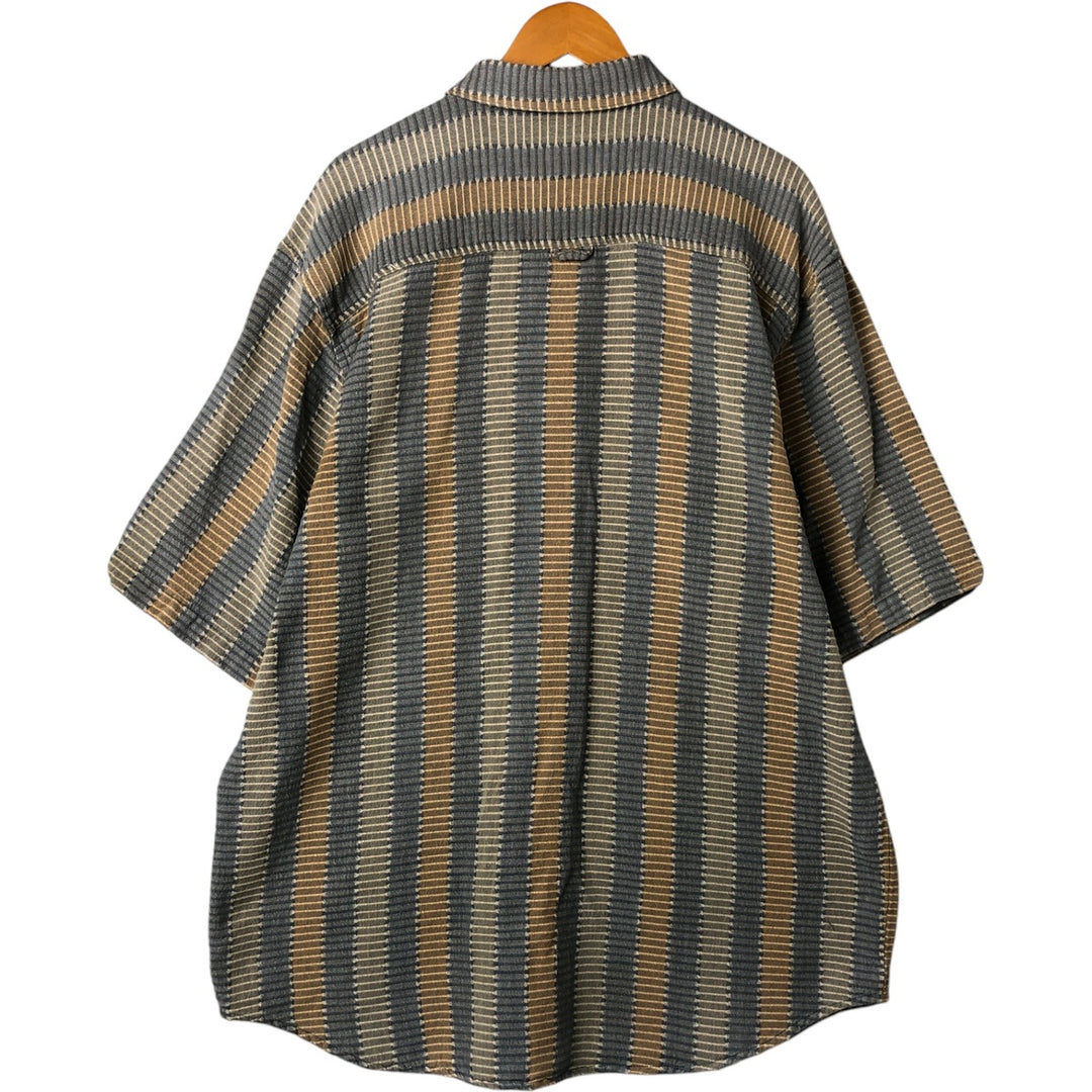 THE TERRITORT AHEAD Short Sleeve Cotton Check Shirt Men's XL cotton blue type Vintage Second Hand
