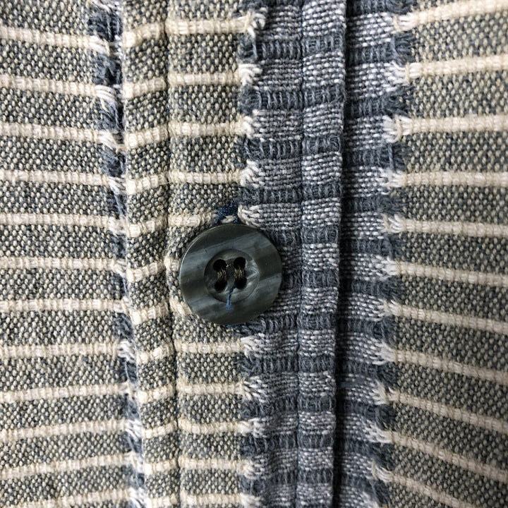 THE TERRITORT AHEAD Short Sleeve Cotton Check Shirt Men's XL cotton blue type Vintage Second Hand